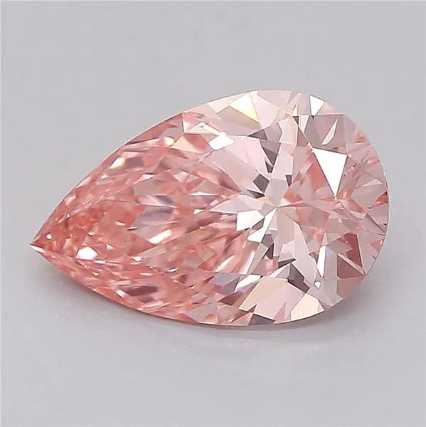 3.03ct Pear Lab Grown Diamond (Colour Fancy Vivid Pink, Clarity VVS2, IGI Certified)