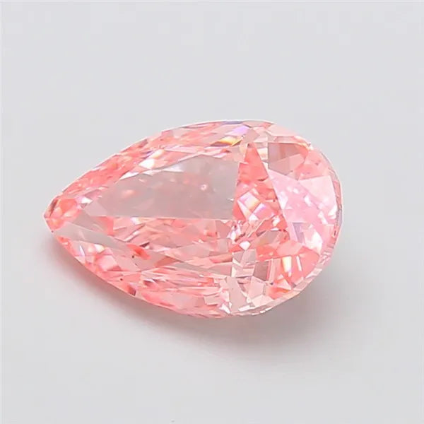 3.03ct Pear Lab Grown Diamond (Colour Fancy Vivid Pink, Clarity VVS2, IGI Certified)