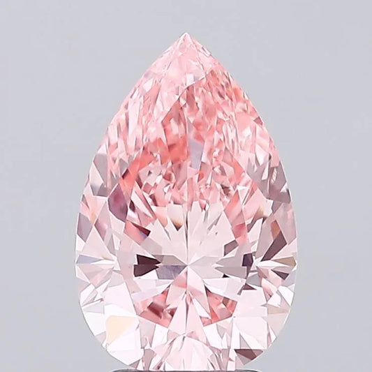 3.03ct Pear Lab Grown Diamond (Colour Fancy Vivid Pink, Clarity VVS2, IGI Certified)