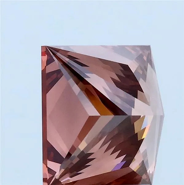 3.03ct Princess Lab Grown Diamond (Colour Fancy Intense Brown Pink, Clarity VVS2, IGI Certified)