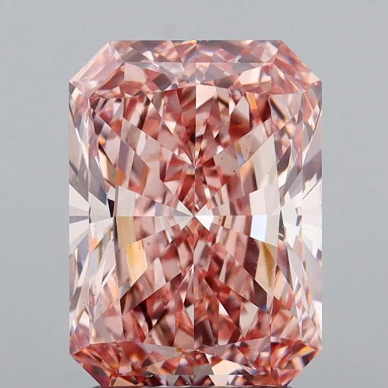 3.03ct Radiant Lab Grown Diamond (Colour Fancy Intense Brownish Pink, Clarity VS1, IGI Certified)