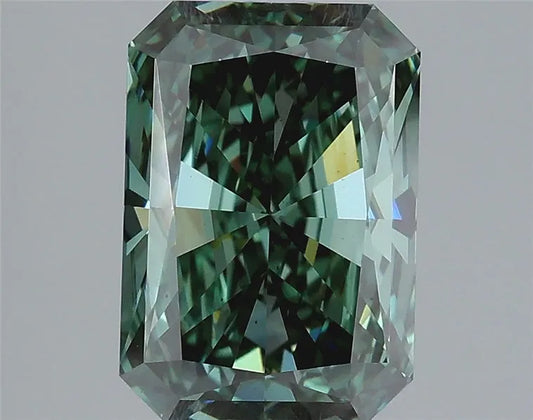 3.03ct Radiant Lab Grown Diamond (Colour Fancy Vivid Green, Clarity VS2, IGI Certified)