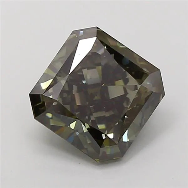 3.03ct Square radiant Lab Grown Diamond (Colour Fancy Deep Green, Clarity VVS2, IGI Certified)