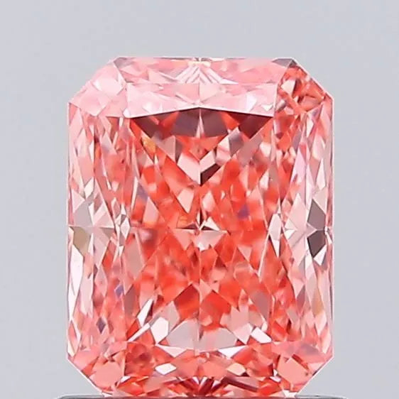 3.03ct Square radiant Lab Grown Diamond (Colour Fancy Vivid Pink, Clarity SI1, IGI Certified)