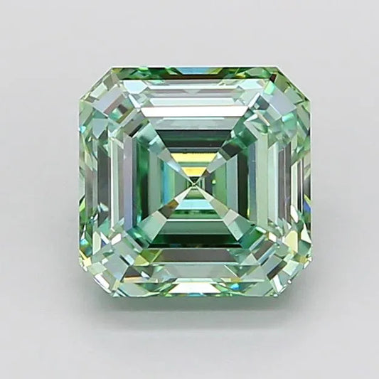 3.04ct Asscher Lab Grown Diamond (Colour Fancy Intense Green, Clarity VVS2, IGI Certified)