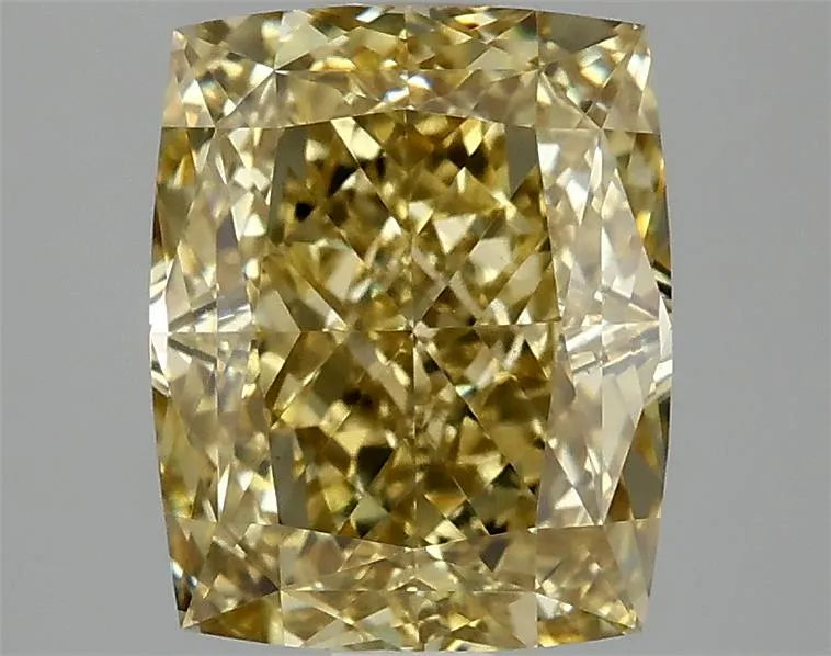 3.04ct Cushion modified Lab Grown Diamond (Colour Fancy Intense Yellow, Clarity VS1, IGI Certified)