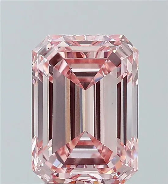 3.04ct Emerald Lab Grown Diamond (Colour Fancy Intense Pink, Clarity VS2, IGI Certified)