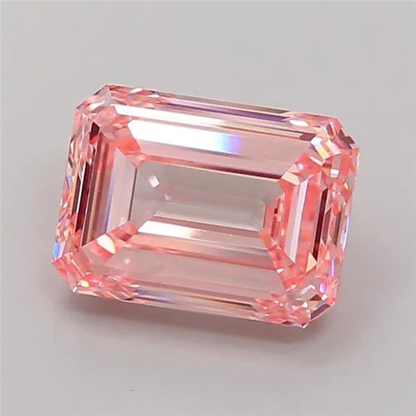 3.04ct Emerald Lab Grown Diamond (Colour Fancy Intense Pink, Clarity VVS2, IGI Certified)
