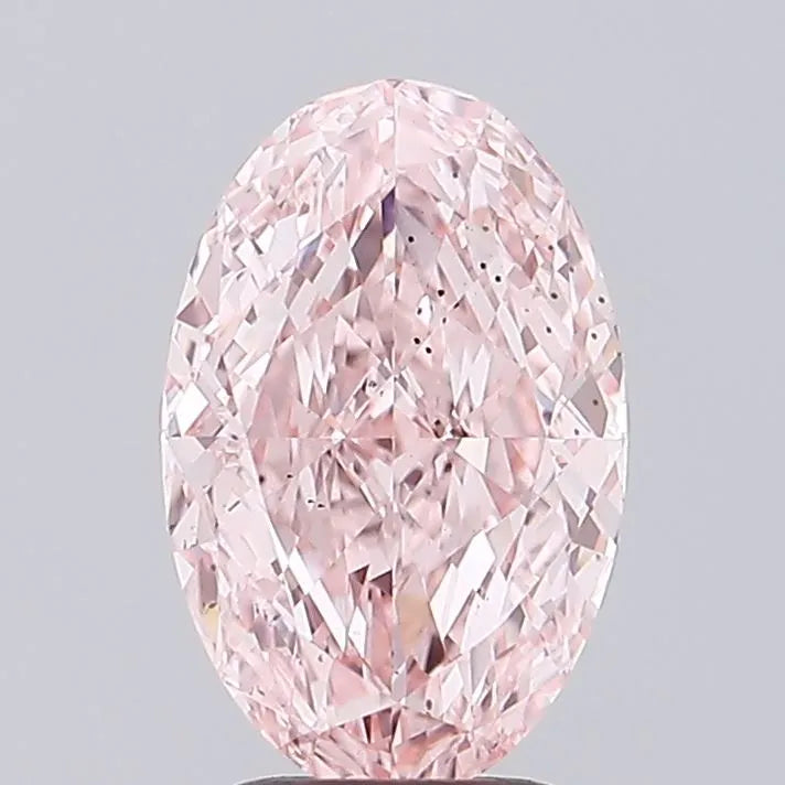 3.04ct Oval Lab Grown Diamond (Colour Fancy Intense Pink, Clarity VS2, IGI Certified)