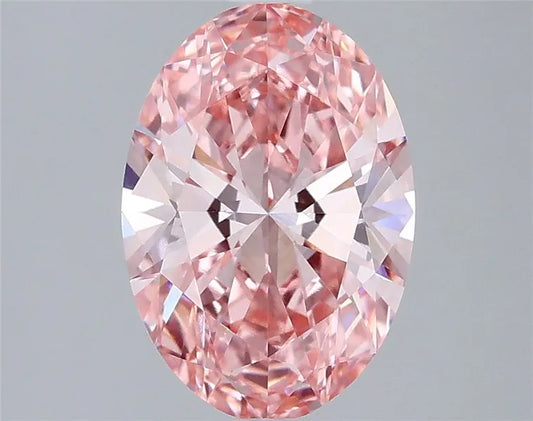 3.04ct Oval Lab Grown Diamond (Colour Fancy Vivid Pink, Clarity VVS2, IGI Certified)