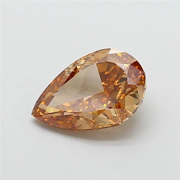 3.04ct Pear Lab Grown Diamond (Colour Fancy Light Yellowish Brown, Clarity VS1, IGI Certified)