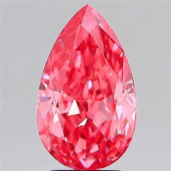3.04ct Pear Lab Grown Diamond (Colour Fancy Vivid Pink, Clarity VS1, IGI Certified)