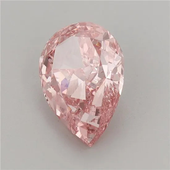 3.04ct Pear Lab Grown Diamond (Colour Fancy Vivid Pink, Clarity VVS2, IGI Certified)