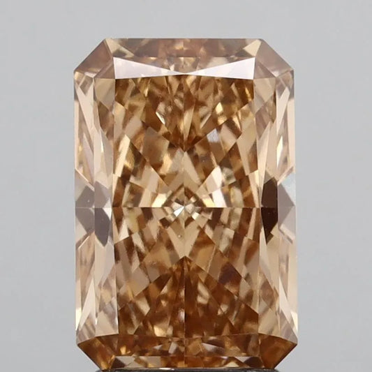 3.04ct Radiant Lab Grown Diamond (Colour Fancy Brown, Clarity VS1, IGI Certified)