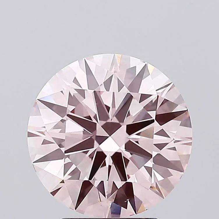 3.04ct Round Lab Grown Diamond (Colour Fancy Intense Pink, Clarity VS1, Cut ID, IGI Certified)