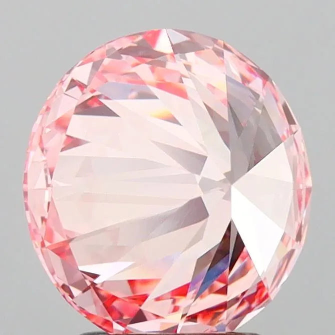 3.04ct Round Lab Grown Diamond (Colour Fancy Intense Pink, Clarity VVS2, Cut ID, IGI Certified)