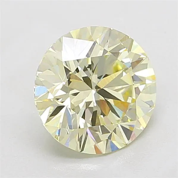 3.04ct Round Lab Grown Diamond (Colour Fancy Light Yellow, Clarity VS1, Cut ID, IGI Certified)