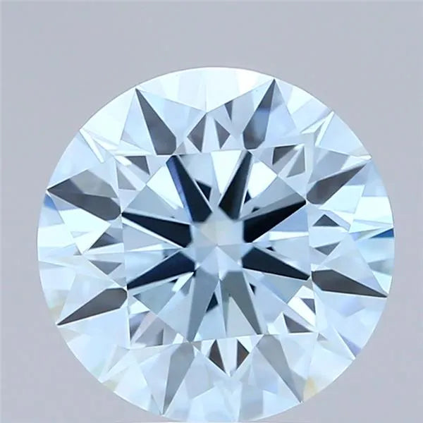 3.04ct Round Lab Grown Diamond (Colour Fancy Vivid Blue, Clarity VVS2, Cut ID, IGI Certified)