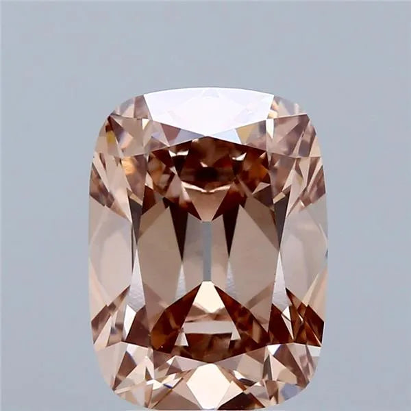 3.05ct Cushion brilliant Lab Grown Diamond (Colour Fancy Light Brown, Clarity VS1, IGI Certified)