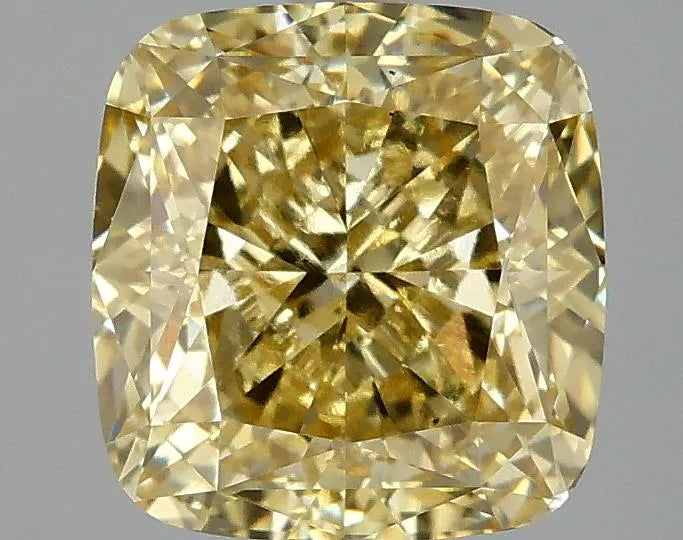 3.05ct Cushion modified Lab Grown Diamond (Colour Fancy Intense Yellow, Clarity VS2, IGI Certified)