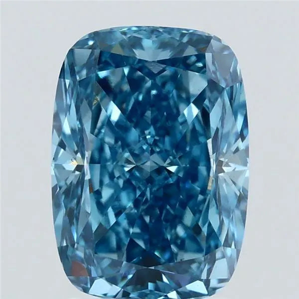 3.05ct Cushion modified Lab Grown Diamond (Colour Fancy Vivid Blue, Clarity VS1, IGI Certified)
