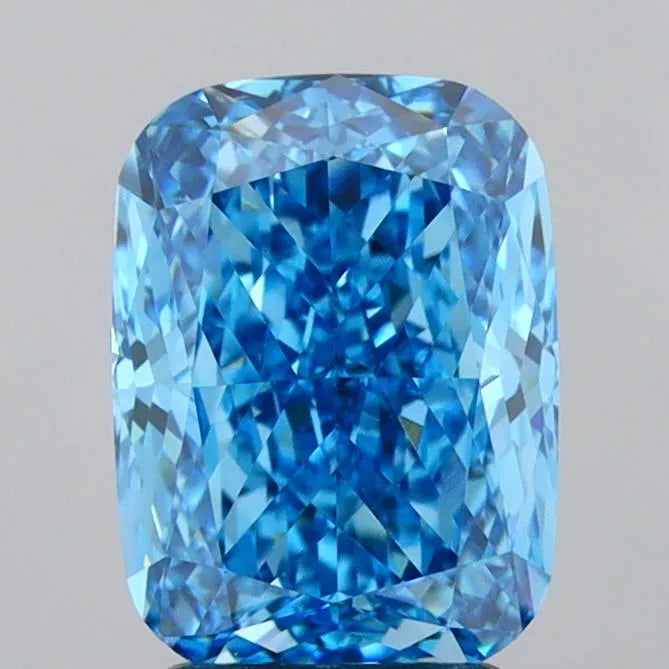 3.05ct Cushion modified Lab Grown Diamond (Colour Fancy Vivid Blue, Clarity VVS2, IGI Certified)