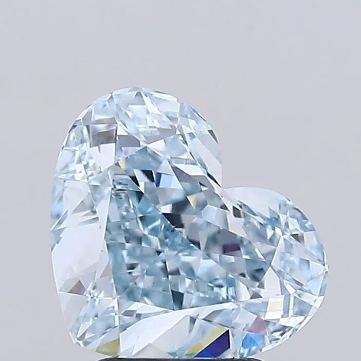 3.05ct Heart Lab Grown Diamond (Colour Fancy Intense Blue, Clarity VS1, IGI Certified)