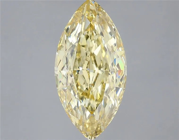 3.05ct Marquise Lab Grown Diamond (Colour Fancy Intense Yellow, Clarity VVS2, IGI Certified)