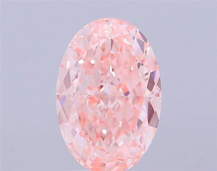 3.05ct Oval Lab Grown Diamond (Colour Fancy Intense Pink, Clarity VS1, IGI Certified)