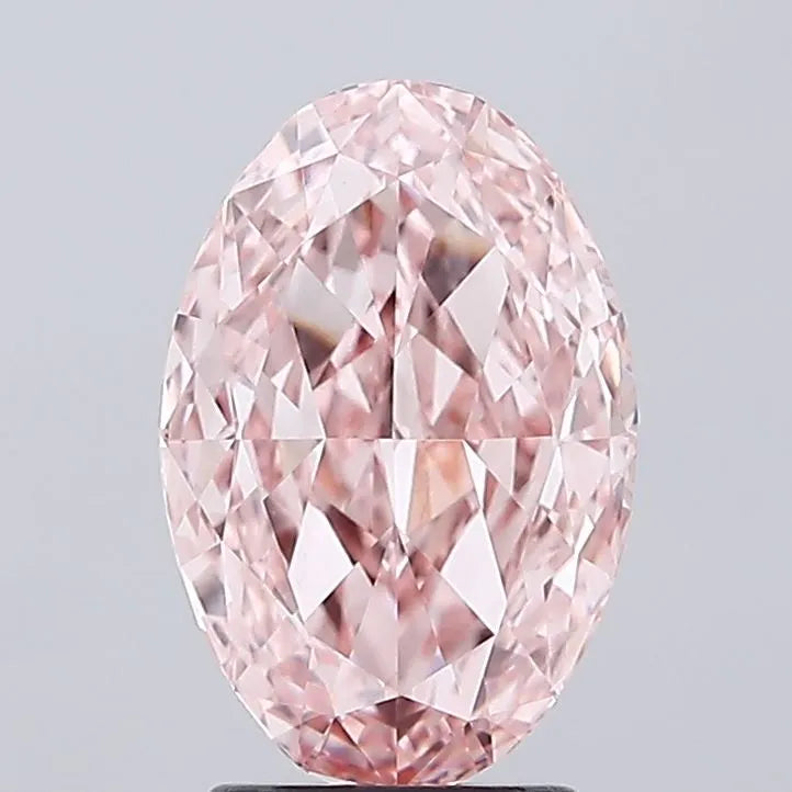 3.05ct Oval Lab Grown Diamond (Colour Fancy Intense Pink, Clarity VVS2, IGI Certified)