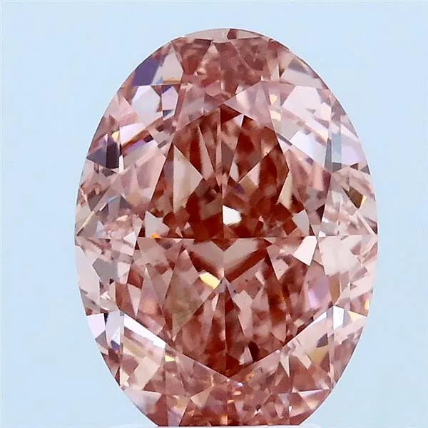 3.05ct Oval Lab Grown Diamond (Colour Fancy Vivid Pink, Clarity VS1, IGI Certified)
