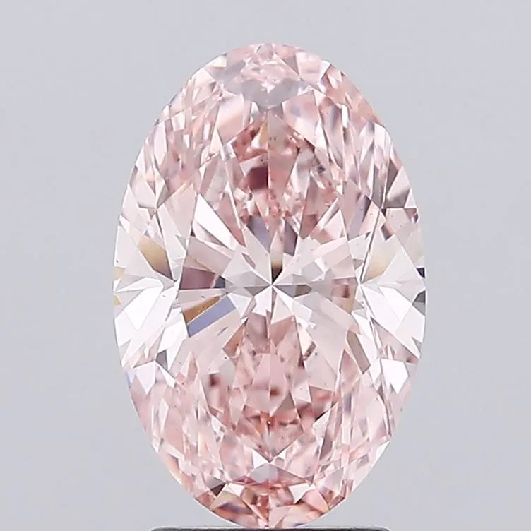 3.05ct Oval Lab Grown Diamond (Colour Fancy Vivid Pink, Clarity VS1, IGI Certified)