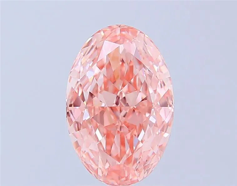 3.05ct Oval Lab Grown Diamond (Colour Fancy Vivid Pink, Clarity VVS2, IGI Certified)