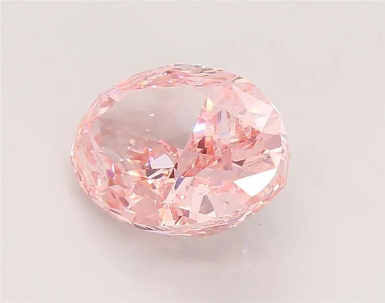 3.05ct Oval Lab Grown Diamond (Colour Fancy Vivid Pink, Clarity VVS2, IGI Certified)