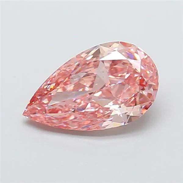 3.05ct Pear Lab Grown Diamond (Colour Fancy Vivid Pink, Clarity VS2, IGI Certified)