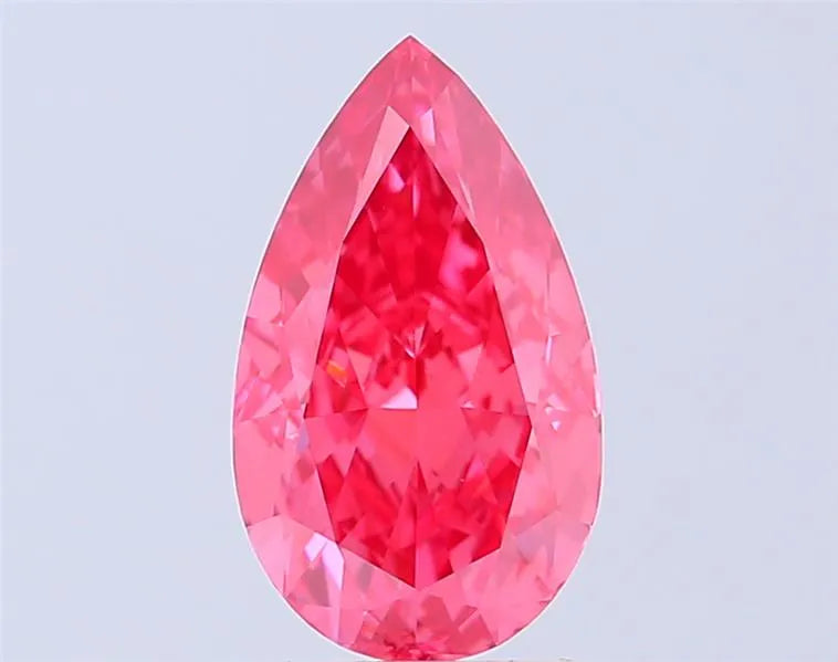 3.05ct Pear Lab Grown Diamond (Colour Fancy Vivid Pink, Clarity VVS2, IGI Certified)