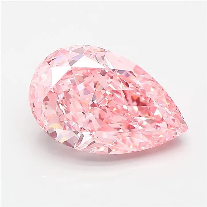 3.05ct Pear Lab Grown Diamond (Colour Fancy Vivid Pink, Clarity VVS2, IGI Certified)