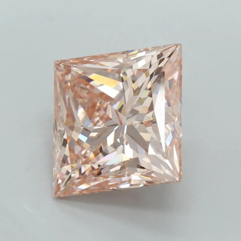 3.05ct Princess Lab Grown Diamond (Colour Fancy Intense Pink, Clarity VVS2, IGI Certified)