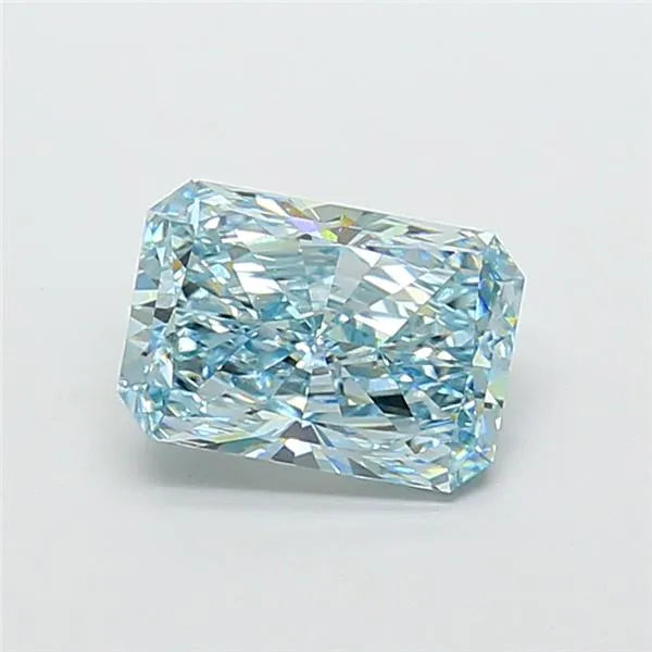 3.05ct Radiant Lab Grown Diamond (Colour Fancy Intense Greenish Blue, Clarity VVS2, IGI Certified)