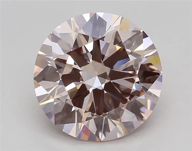 3.05ct Round Lab Grown Diamond (Colour Fancy Pink, Clarity VS1, Cut ID, IGI Certified)