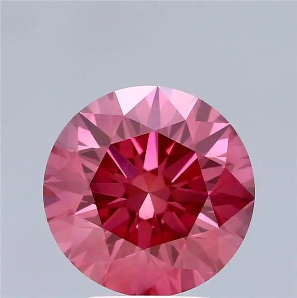 3.05ct Round Lab Grown Diamond (Colour Fancy Vivid Pink, Clarity VS1, Cut EX, IGI Certified)