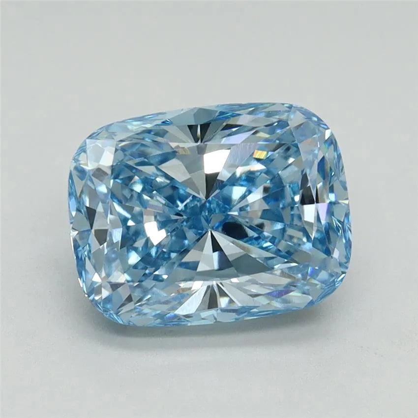 3.06ct Cushion brilliant Lab Grown Diamond (Colour Fancy Vivid Blue, Clarity VVS2, IGI Certified)