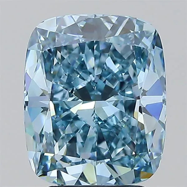 3.06ct Cushion modified Lab Grown Diamond (Colour Fancy Vivid Blue, Clarity VVS1, IGI Certified)