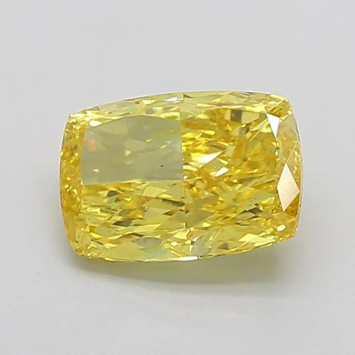 3.06ct Cushion modified Lab Grown Diamond (Colour Fancy Vivid Yellow, Clarity VS1, IGI Certified)