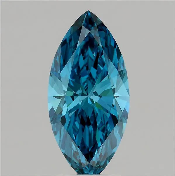 3.06ct Marquise Lab Grown Diamond (Colour Fancy Vivid Blue, Clarity VS1, IGI Certified)