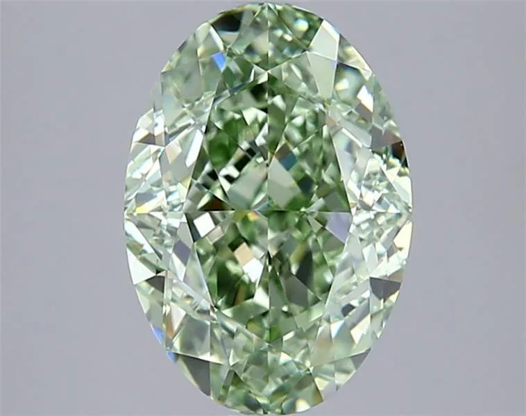 3.06ct Oval Lab Grown Diamond (Colour Fancy Intense Green, Clarity VVS1, IGI Certified)