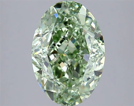 3.06ct Oval Lab Grown Diamond (Colour Fancy Intense Green, Clarity VVS1, IGI Certified)