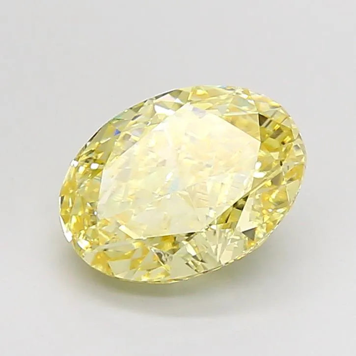3.06ct Oval Lab Grown Diamond (Colour Fancy Intense Yellow, Clarity VVS2, IGI Certified)