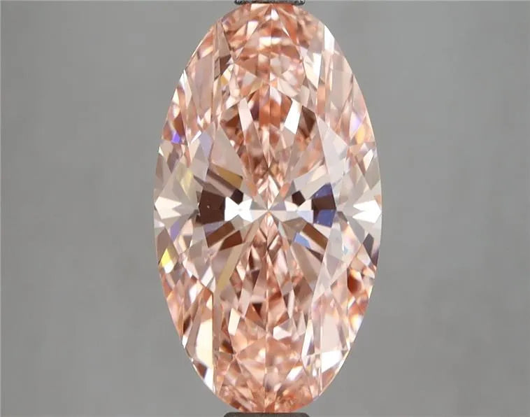 3.06ct Oval Lab Grown Diamond (Colour Fancy Vivid Pink, Clarity VS1, IGI Certified)