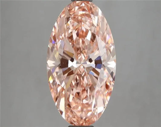 3.06ct Oval Lab Grown Diamond (Colour Fancy Vivid Pink, Clarity VS1, IGI Certified)
